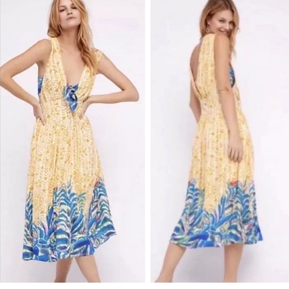 Free People- Tropical Dress - Picture 2 of 6
